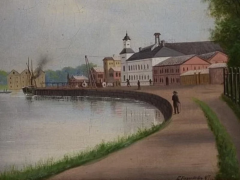 1843-Elias Fagerström - Passeggiata lungo l'acqua